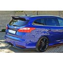 Heck Ansatz Flaps Diffusor passend für Ford Focus ST Mk3 Kombi schwarz Hochglanz