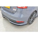 Heck Ansatz Flaps Diffusor passend für FORD FOCUS 3 ST Facelift Carbon Look