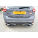 Heck Ansatz Flaps Diffusor passend für Ford Focus ST Mk3 FL schwarz Hochglanz