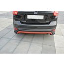 Heck Ansatz Flaps Diffusor passend für Ford Focus ST-Line Mk3 FL Carbon Look