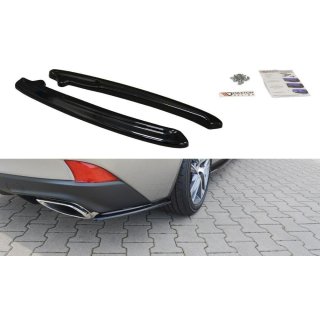 Heck Ansatz Flaps Diffusor passend für Lexus IS Mk3 Facelift T schwarz Hochglanz