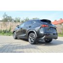 Heck Ansatz Flaps Diffusor passend für Lexus NX Mk1 T schwarz matt