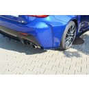 Heck Ansatz Flaps Diffusor passend für Lexus RC F schwarz Hochglanz