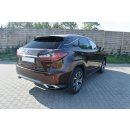 Heck Ansatz Flaps Diffusor passend für Lexus RX Mk4 T schwarz matt