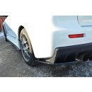 Heck Ansatz Flaps Diffusor passend für Mitsubishi Lancer Evo X Carbon Look