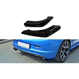 Heck Ansatz Flaps Diffusor passend für OPEL ASTRA J OPC / VXR schwarz Hochglanz