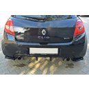 Heck Ansatz Flaps Diffusor passend für RENAULT CLIO III RS Carbon Look