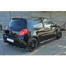 Heck Ansatz Flaps Diffusor passend für RENAULT CLIO III RS schwarz Hochglanz