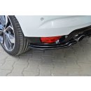 Heck Ansatz Flaps Diffusor passend für Renault Megane Mk4 Hatchback schwarz Hochglanz