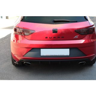 Heck Ansatz Flaps Diffusor V.2 passend für Seat Leon Mk3 Cupra Facelift Carbon Look