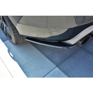 Heck Ansatz Flaps Diffusor passend für Volvo V60 Polestar Facelift schwarz Hochglanz