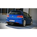 Heck Ansatz Flaps Diffusor passend für VW GOLF 6 R Carbon Look