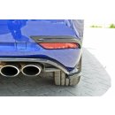 Heck Ansatz Flaps Diffusor passend für VW GOLF 7 R Facelift Carbon Look