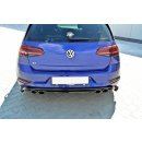 Heck Ansatz Flaps Diffusor passend für VW GOLF 7 R Facelift Carbon Look