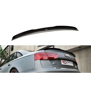 Spoiler CAP passend für AUDI A6 C7 S-LINE SEDAN schwarz Hochglanz