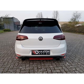 Mittlerer Diffusor Heck Ansatz passend für VW GOLF Mk7 GTI CLUBSPORT schwarz Hochglanz