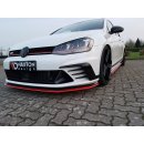 Front Ansatz passend für VW GOLF Mk7 GTI CLUBSPORT schwarz matt