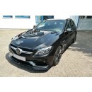 Front Ansatz V.1 passend für Mercedes C-Klasse S205 63 AMG Kombi schwarz Hochglanz