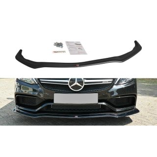 Front Ansatz V.1 passend für Mercedes C-Klasse S205 63 AMG Kombi schwarz matt