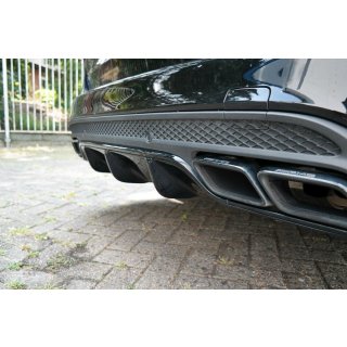 Diffusor Heck Ansatz passend für Mercedes C-Klasse S205 63 AMG Kombi Carbon Look