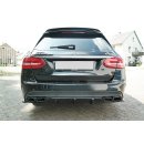 Diffusor Heck Ansatz passend für Mercedes C-Klasse S205 63 AMG Kombi schwarz matt