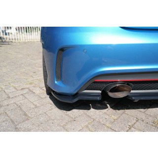 Heck Ansatz Flaps Diffusor passend für  Mercedes W176 AMG-LINE vor Facelift Carbon Look