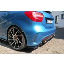 Heck Ansatz Flaps Diffusor passend für  Mercedes W176 AMG-LINE vor Facelift Carbon Look