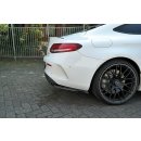 Heck Ansatz Flaps Diffusor passend für Mercedes C-Klasse C205 63 AMG Coupe Carbon Look