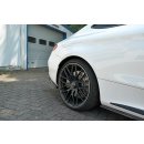 Heck Ansatz Flaps Diffusor passend für Mercedes C-Klasse C205 63 AMG Coupe Carbon Look