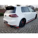 Heck Ansatz Flaps Diffusor passend für VW GOLF Mk7 GTI CLUBSPORT Carbon Look