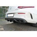 Diffusor Heck Ansatz passend für Mercedes C-Klasse C205 63 AMG Coupe Carbon Look