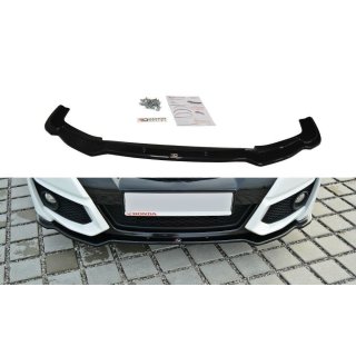 Front Ansatz passend für Honda Civic Mk9 Facelift schwarz Hochglanz