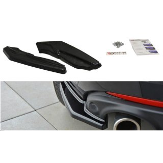 Heck Ansatz Flaps Diffusor passend für Renault Laguna mk 3 Coupe schwarz matt