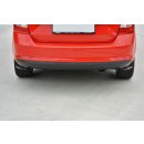 Heck Ansatz Flaps Diffusor passend für Skoda Rapid Spaceback Carbon Look