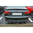 Heck Ansatz Flaps Diffusor passend für Audi A4 B9 S-Line schwarz Hochglanz