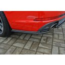 Heck Ansatz Flaps Diffusor passend für Audi A4 B9 S-Line Carbon Look