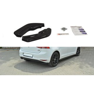 Heck Ansatz Flaps Diffusor passend für VW Golf Mk7 Standard schwarz Hochglanz