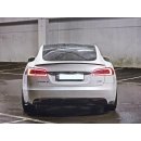 Diffusor Heck Ansatz passend für Tesla Model S Facelift Carbon Look