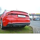 Mittlerer Diffusor Heck Ansatz passend für Audi A5 F5 S-Line DTM LOOK schwarz Hochglanz