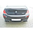 Heck Ansatz Flaps Diffusor passend für BMW M6 E63 schwarz Hochglanz