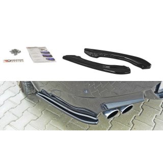 Heck Ansatz Flaps Diffusor passend für BMW M6 E63 schwarz matt