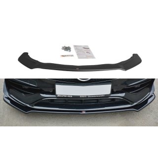 Front Ansatz V.2 passend für Mercedes CLA A45 AMG C117 Facelift schwarz Hochglanz