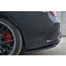 Heck Ansatz Flaps Diffusor passend für Mercedes CLA A45 AMG C117 Facelift Carbon Look