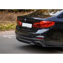 Mittlerer Diffusor Heck Ansatz passend für BMW 5er G30/ G31 M-Paket schwarz Hochglanz