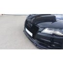 Front Ansatz V.1 passend für Audi A7 Mk1 S-Line schwarz Hochglanz