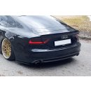 Heck Ansatz Flaps Diffusor passend für Audi A7 Mk1 S-Line schwarz Hochglanz