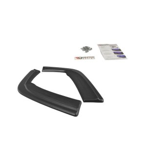 Heck Ansatz Flaps Diffusor passend für BMW M3 E46 Coupe schwarz Hochglanz