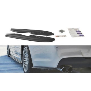 Heck Ansatz Flaps Diffusor passend für BMW 3er E90 M Paket schwarz Hochglanz