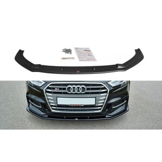 Front Ansatz passend für  V.1 Audi S3 / A3 S-Line 8V FL  Carbon Look