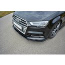 Front Ansatz passend für  V.1 Audi S3 / A3 S-Line 8V FL  schwarz Hochglanz